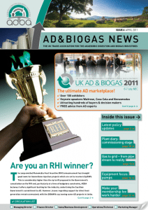 AD & Biogas News: Issue 6, April 2011
