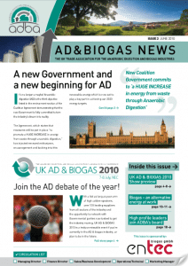AD & Biogas News: Issue 2, June 2010
