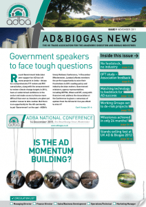 AD & Biogas News: Issue 9, November 2011
